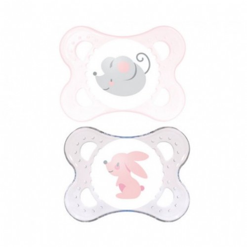 CHUPETE MINI SILICONA MAM 0- 6 M PACK DOBLE