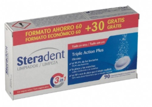 STERADENT TAB LIMPIADORAS PACK 60+30