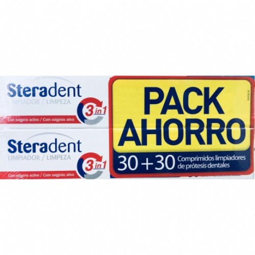 STERADENT TAB LIMPIADORAS PACK 30+30