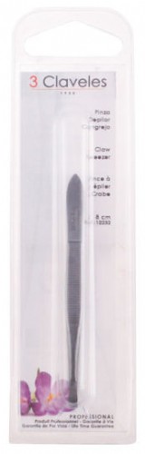 3 CLAVELES PINZA DEPILAR CANGREJO 9.5 CM