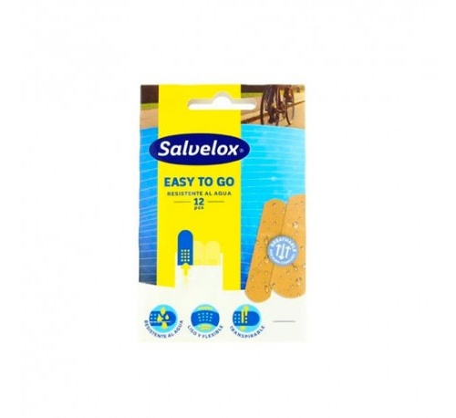 Salvelox easy to go - aposito adhesivo resistente al agua (12 u)