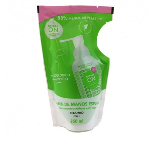 Betres jabon manos espuma verde recambio