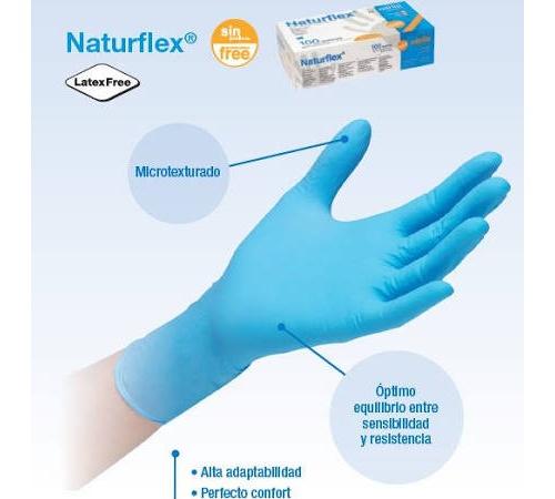 Guantes de nitrilo sin polvo - naturflex (t- gde)
