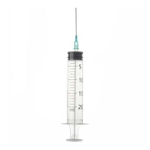 Jeringa de tres cuerpos con aguja - ico ( plus 3 (20 ml central a:0,8 x40g21 1 1/2)