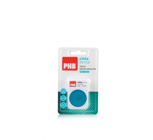 PHB FLUOR Y MENTA CINTA DENTAL NYLON CON CERA 50