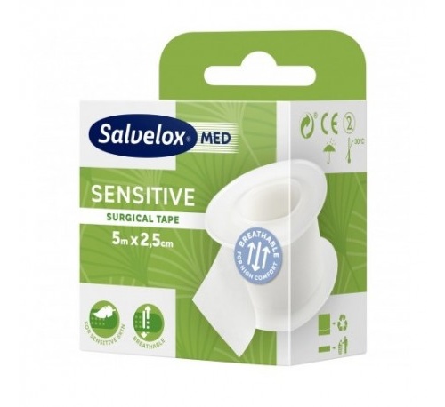 Esparadrapo hipoalergico - salvelox (poroso blanco 5 x 2,5)