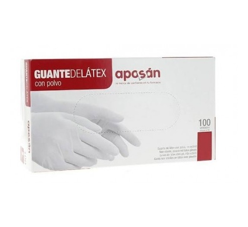 Guantes de latex - aposan (t- gde 100 u)
