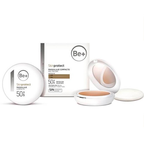Be+ skin protect maquillaje compacto spf50+ (piel oscura 10 g)