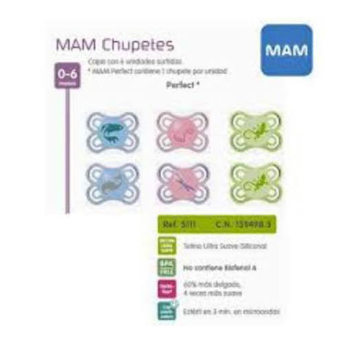 Chupete silicona - mam perfect (0+ m)