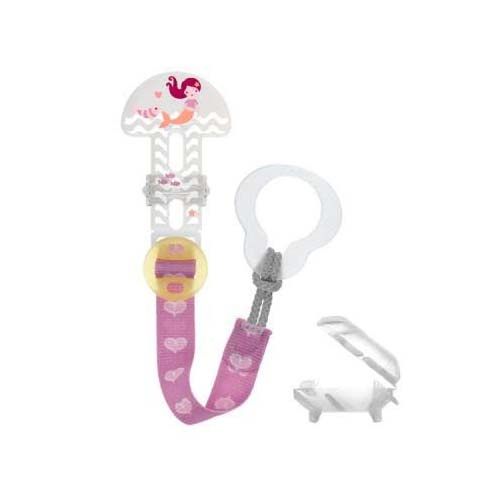 Broche para chupete - mam clip it! (rosa)