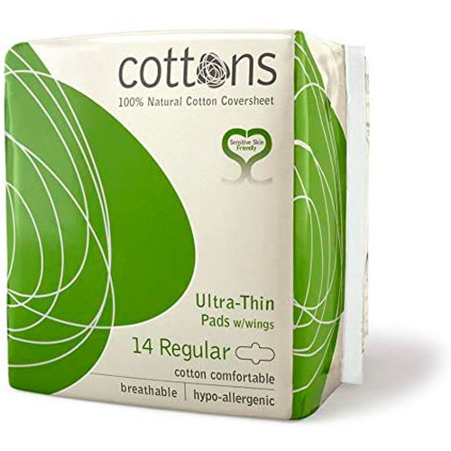Cottons ultra fina compresa alas regular 14u