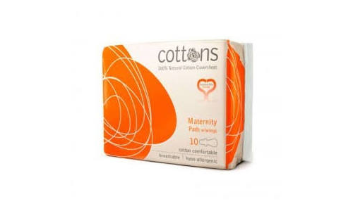 Cottons maternity compresas 10u