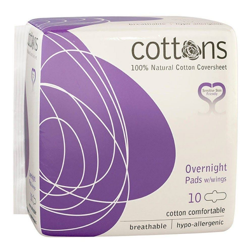 Cottons compresa noche alas 10u