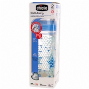 Biberon pp t silicona - chicco fisiologico flujo medio (2m+ 250 ml azul)