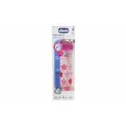 Biberon pp t silicona - chicco fisiologico flujo rapido (4m+ 330 ml rosa)