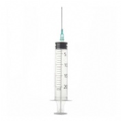 Jeringa de tres cuerpos con aguja - ico ( plus 3 (20 ml central a:0,8 x40g21 1 1/2)