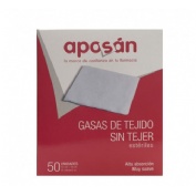 Aposan gasa esteril tejido sin tejer compresas (10 cm x 10 cm 50 gasas (2 u/sobre))