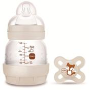 MAM BIBERON 130ML + CHUPETE SILICONA 0-2
