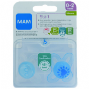 Chupete silicona - mam start (0-2 m azul)