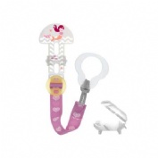 Broche para chupete - mam clip it! (rosa)