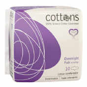 Cottons compresa noche alas 10u