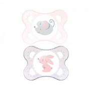 CHUPETE MINI SILICONA MAM 0- 6 M PACK DOBLE