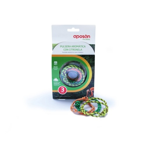 Aposan pulsera aromatica citronela (3 u adulto)