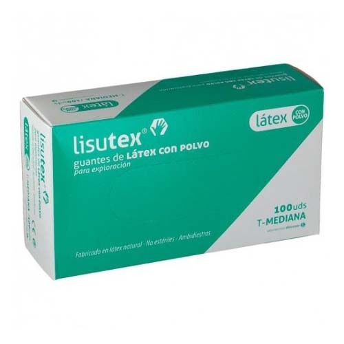 Guantes latex - lisutex para exploracion (100 u t- med)